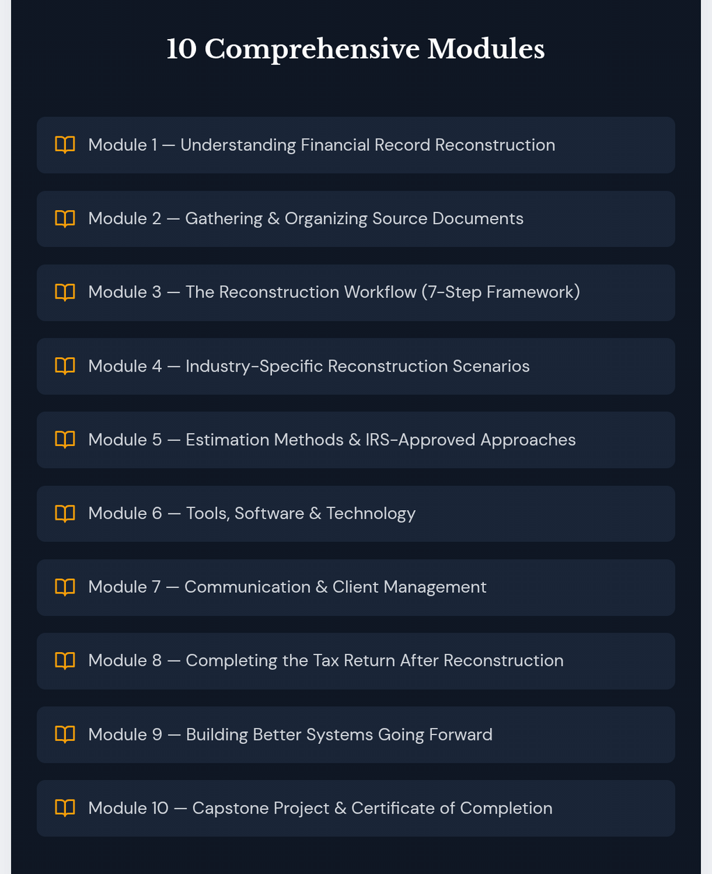 Financial Record Reconstruction