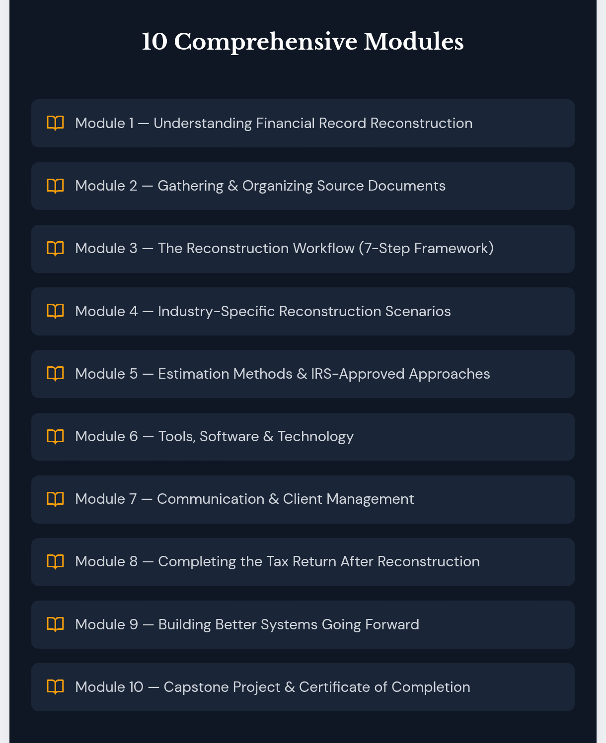 Financial Record Reconstruction